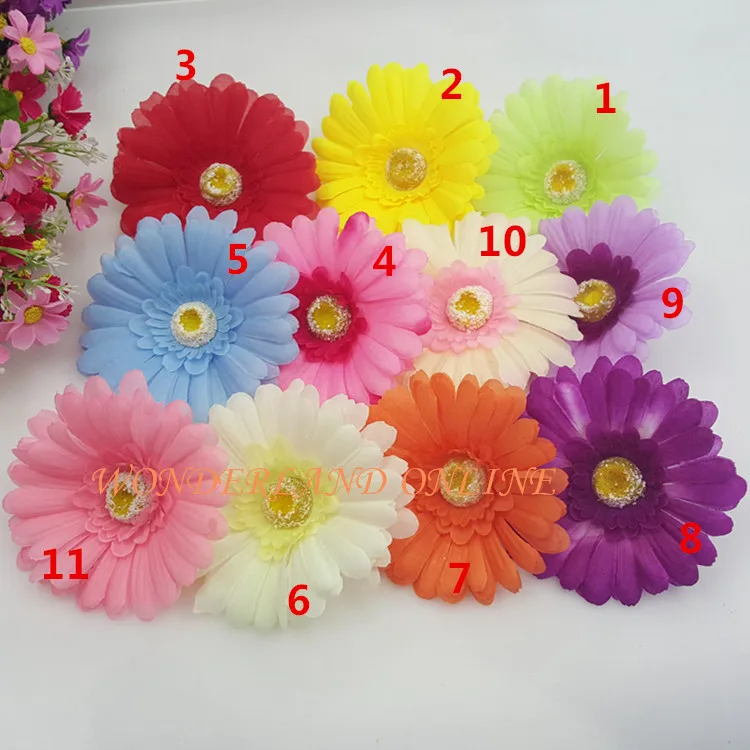10CM 50pcs Artificial Silk Gerbera Flower Heads Ghrysanthemum Daisy DIY Brooch Hair Accessory Wedding Arch Bouquet Decoratiive
10CM 50pcs Artificial Silk Gerbera Flower Heads Ghrysanthemum Daisy DIY Brooch Hair Accessory Wedding Arch Bouquet Decoratiive