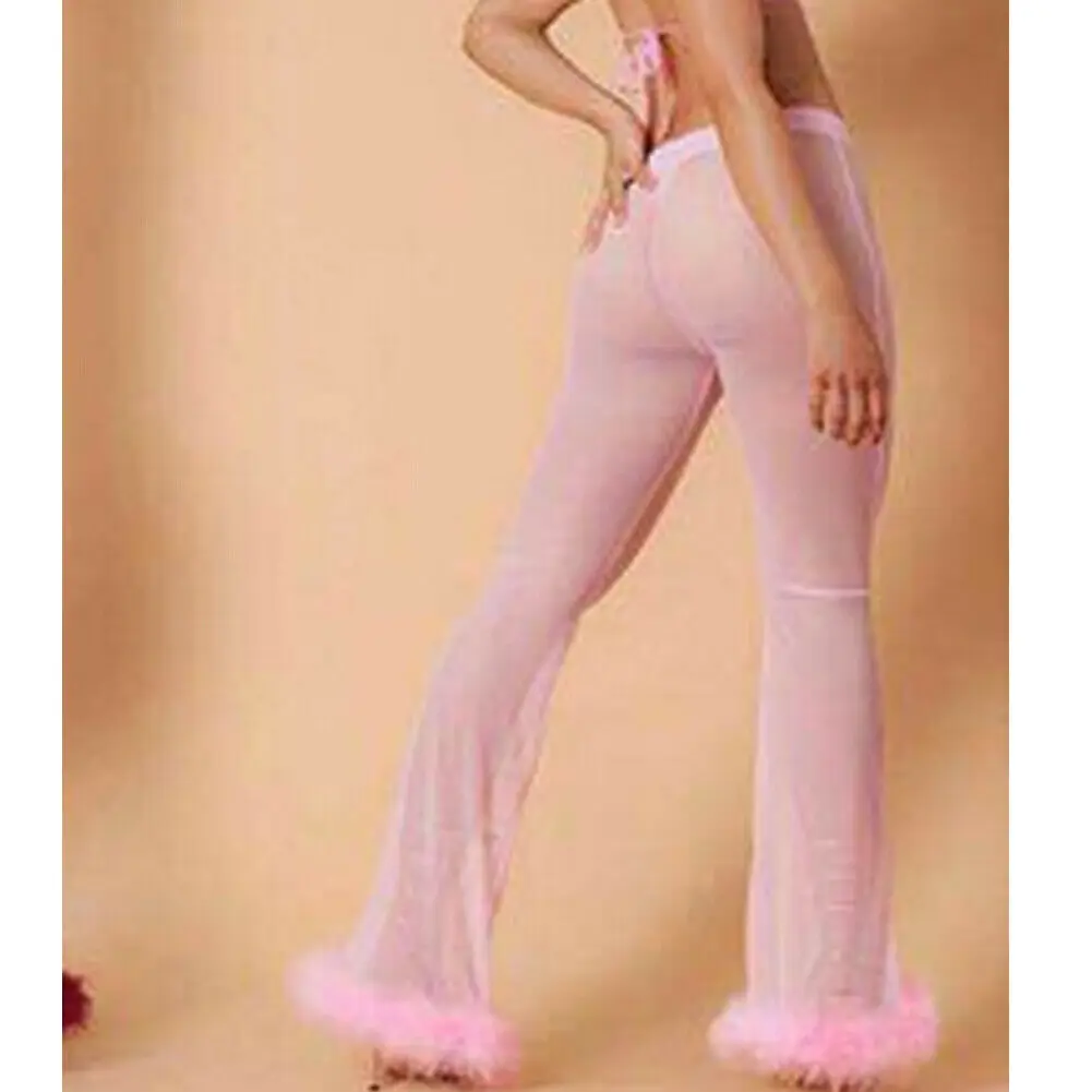 Women Sexy Fashion Long Sheer Feather Beach Cover Ups High Waist Pants See-through Casual Wide Leg Sheer Pants
Women Sexy Fashion Long Sheer Feather Beach Cover Ups High Waist Pants See-through Casual Wide Leg Sheer Pants