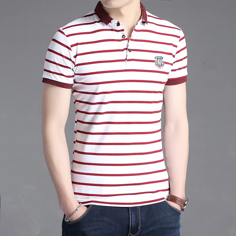 2019 Men's Cotton Lapel Stripe Short-sleeved Shirt Slim Spring Tide Youth Spring and Summer Hot Style SIZE XL 2XL
2019 Men's Cotton Lapel Stripe Short-sleeved Shirt Slim Spring Tide Youth Spring and Summer Hot Style SIZE XL 2XL