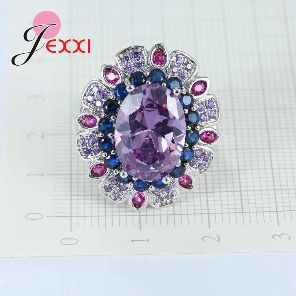 Elegant Women Purple Crystal Engagement Party Rings With Mixed Cubic Zirconia 925 Sterling Silver Anniversary Ring Jewelry
Elegant Women Purple Crystal Engagement Party Rings With Mixed Cubic Zirconia 925 Sterling Silver Anniversary Ring Jewelry