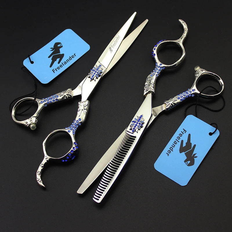 Professional 440C Stainless Steel Straight Thinning Hair Cut Scissor Personality Blue Diamond Handle Pet Grooming Shear Clipper
Professional 440C Stainless Steel Straight Thinning Hair Cut Scissor Personality Blue Diamond Handle Pet Grooming Shear Clipper