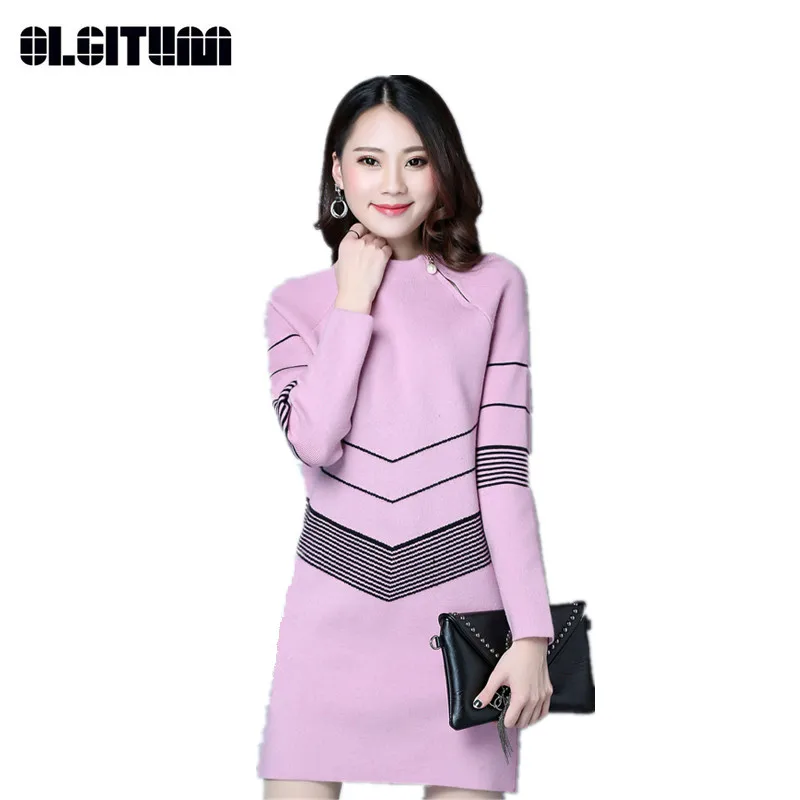 New Women's Pullover Sweater Autumn Loose Striped Long Sweater Shirt Knit Bottoming Female Sweater for Winter SW845
New Women's Pullover Sweater Autumn Loose Striped Long Sweater Shirt Knit Bottoming Female Sweater for Winter SW845