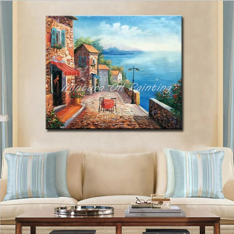 Arthyx Art Hand Painted Oil Painting on Canvas Mediterranean Scenery Paintings Wall Painting Art Painting For Home Decoration
Arthyx Art Hand Painted Oil Painting on Canvas Mediterranean Scenery Paintings Wall Painting Art Painting For Home Decoration