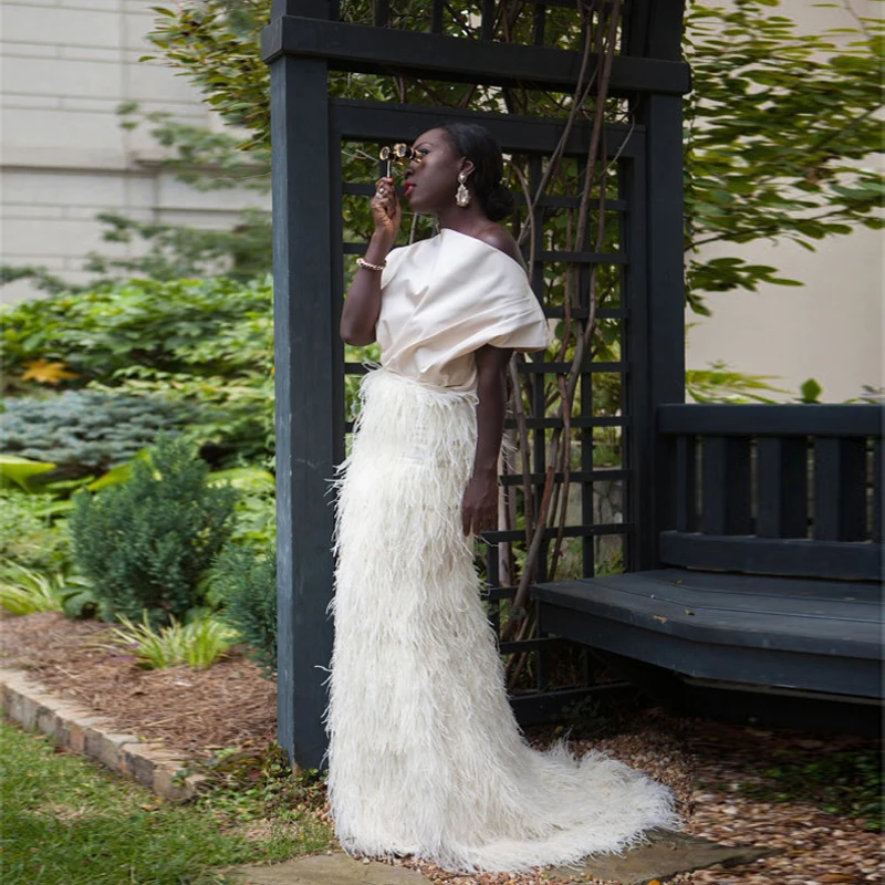 Full Length Ostrich Feather Skirt with Train Custom Made Wedding Long Feather Skirt White Ivory Luxury Ostrich Feathers Skirt
Full Length Ostrich Feather Skirt with Train Custom Made Wedding Long Feather Skirt White Ivory Luxury Ostrich Feathers Skirt