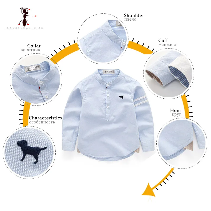 Kung Fu Ant 2019 Cotton Casual Baby Boys Shirts Oxford Textile School White Shirts Print Dog O-Neck Solid Baby Children Shirts
Kung Fu Ant 2019 Cotton Casual Baby Boys Shirts Oxford Textile School White Shirts Print Dog O-Neck Solid Baby Children Shirts