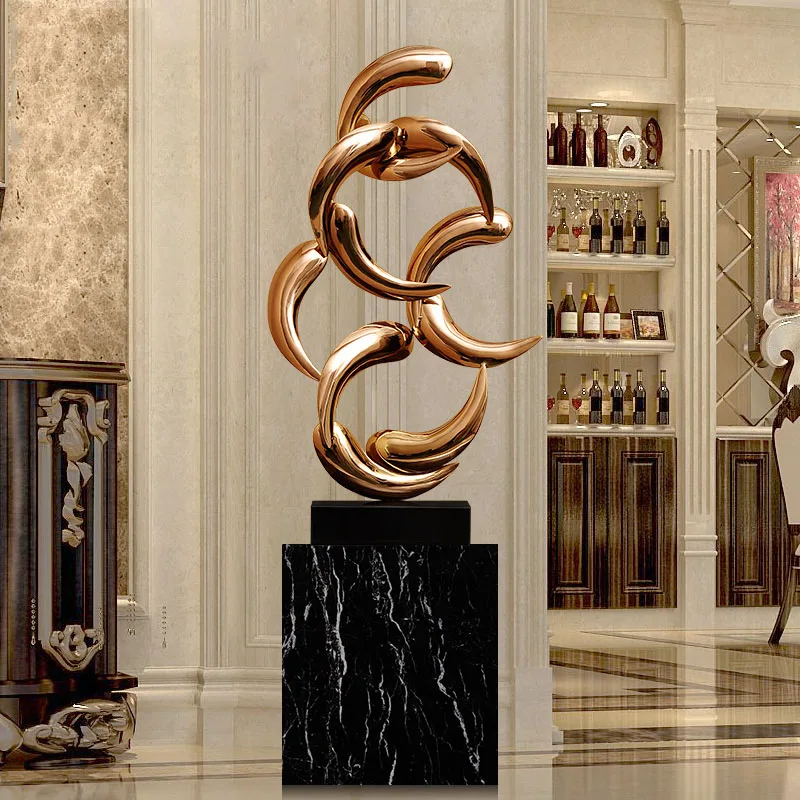 Modern Sculpture Abstract Sculpture stainless steel Metal Sculpture Iron Home Decor Indoor-Outdoor Decor With Black Marble Base
Modern Sculpture Abstract Sculpture stainless steel Metal Sculpture Iron Home Decor Indoor-Outdoor Decor With Black Marble Base