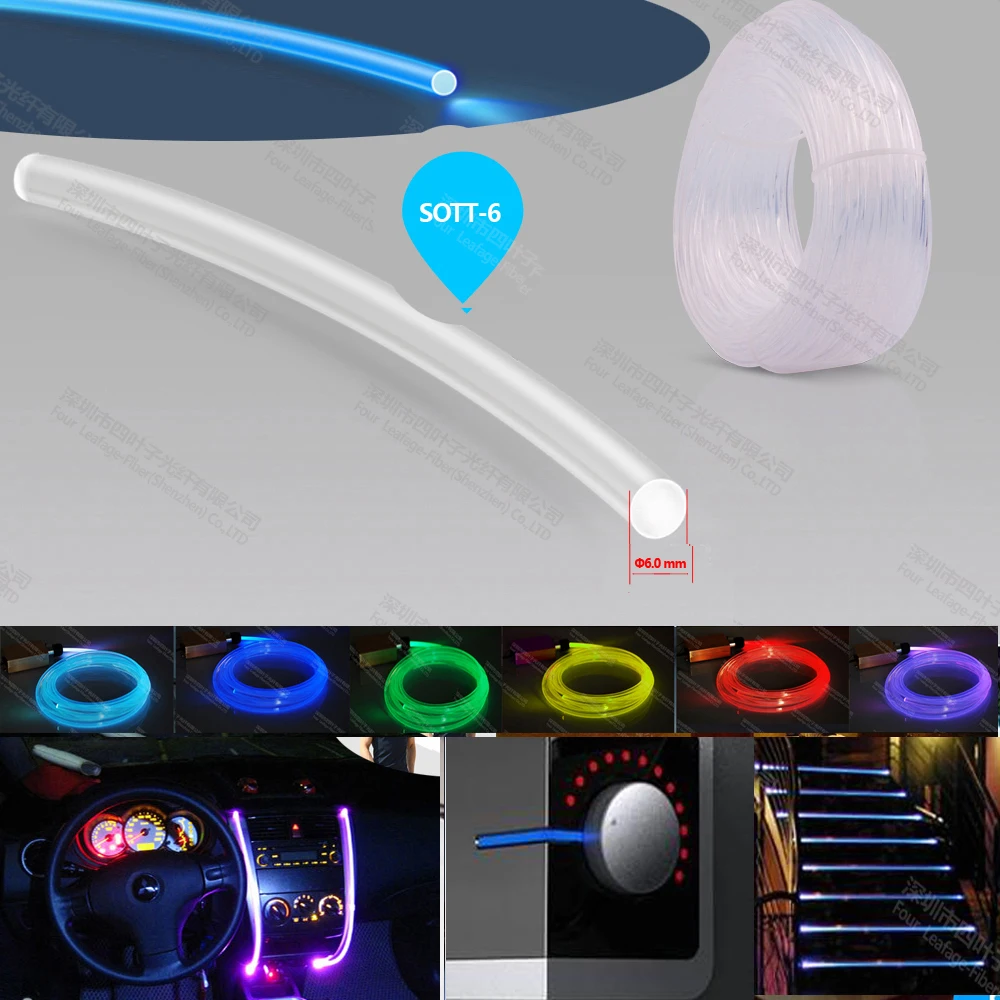 supper bright high light 6mm plastic fibre optic side glow optics fiber for cinema lighting decoration meter sale
supper bright high light 6mm plastic fibre optic side glow optics fiber for cinema lighting decoration meter sale