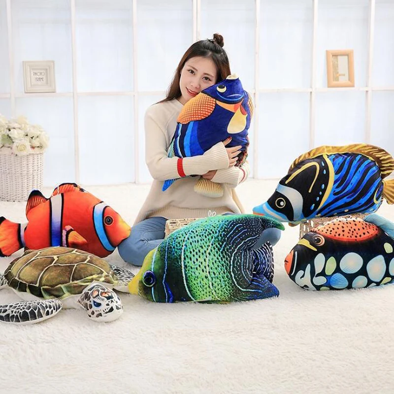 3D Simulation Ocean Tropical Fish Hug Pillow Cushion Plush Toy Cartoon Turtle Pillow Home Decoration Doll Child Birthday Gift
3D Simulation Ocean Tropical Fish Hug Pillow Cushion Plush Toy Cartoon Turtle Pillow Home Decoration Doll Child Birthday Gift