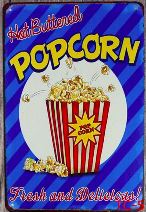 1pc Popcorn delicious Sell cinema plaques Tin Plate Sign wall man cave Decoration Poster metal vintage retro shabby garage
1pc Popcorn delicious Sell cinema plaques Tin Plate Sign wall man cave Decoration Poster metal vintage retro shabby garage