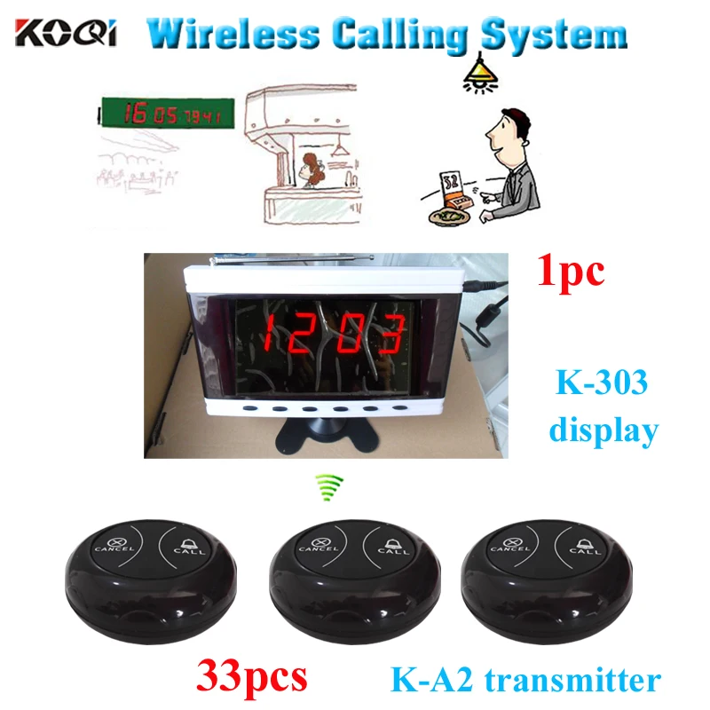 Ycall Digital customer calling system 33pcs alarm buzzer with 1 screen for counter
Ycall Digital customer calling system 33pcs alarm buzzer with 1 screen for counter