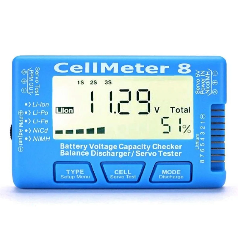 Высокое качество RC CellMeter 8 на возраст от 1 года до лет S цифровой Батарея Ёмкость