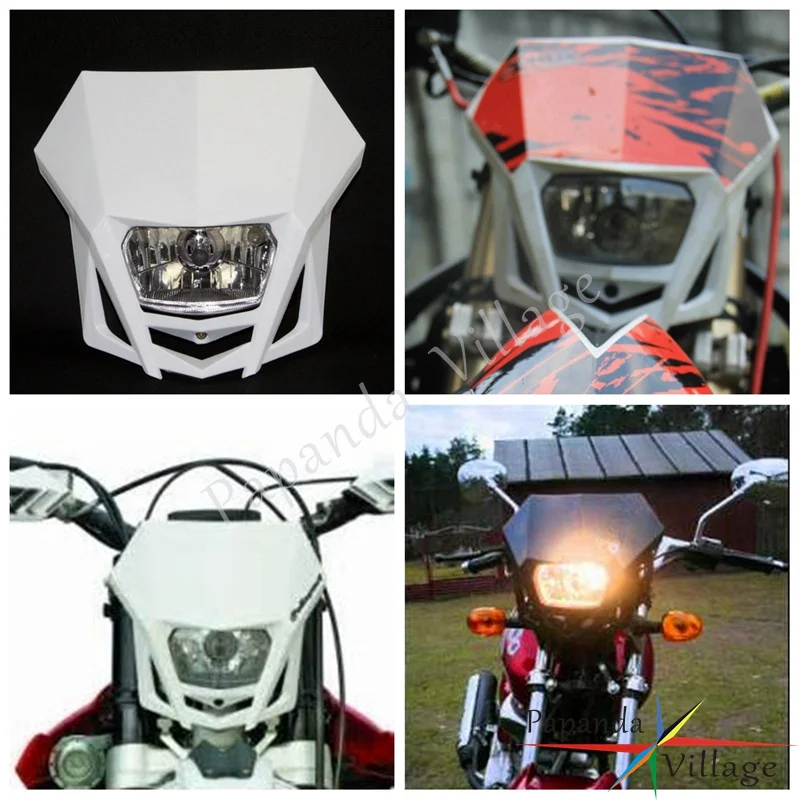 Передняя фара Papanda для мотоцикла 12 В белая Yamaha YZ WR 250F 450F XT 600 TTR CRF XR 450|headlamp yamaha|headlamps