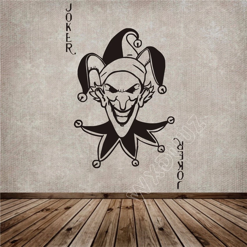 WXDUUZ Vinyl Decor The Joker Las Vegas Card Game Jester Wall Sticker Home Decor Decal bedroom room bedroom Poster Decor B316
WXDUUZ Vinyl Decor The Joker Las Vegas Card Game Jester Wall Sticker Home Decor Decal bedroom room bedroom Poster Decor B316