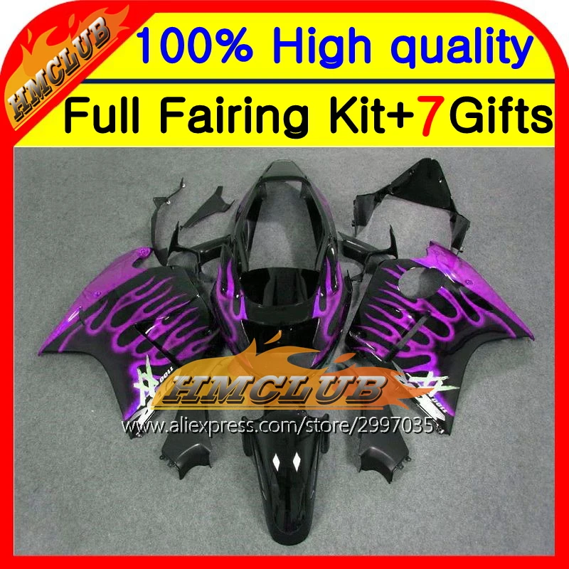 Body For HONDA CBR1100XX 96-07 CBR1100 XX 96 97 98 99 00 01 42HM CBR 1100XX 02 03 04 05 06 07 1100 XX Purple flames Fairing
Body For HONDA CBR1100XX 96-07 CBR1100 XX 96 97 98 99 00 01 42HM CBR 1100XX 02 03 04 05 06 07 1100 XX Purple flames Fairing