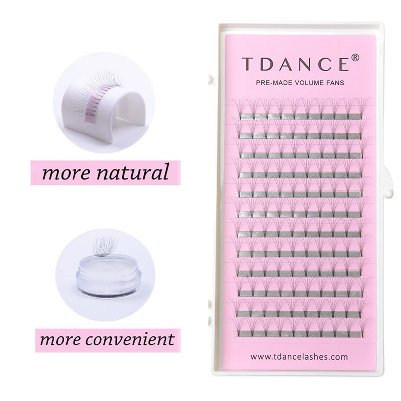 TDANCE nature lashes Premade объем вентиляторы idividual наращивание ресниц 0 07/0 10 C/D 8 15 мм короткий