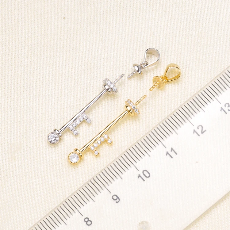 Key Design Pendant Holder S925 Sterling Silver Pendant Settings Women DIY Pendant Accessory Silver&Gold Color 5Pieces/Lot
Key Design Pendant Holder S925 Sterling Silver Pendant Settings Women DIY Pendant Accessory Silver&Gold Color 5Pieces/Lot