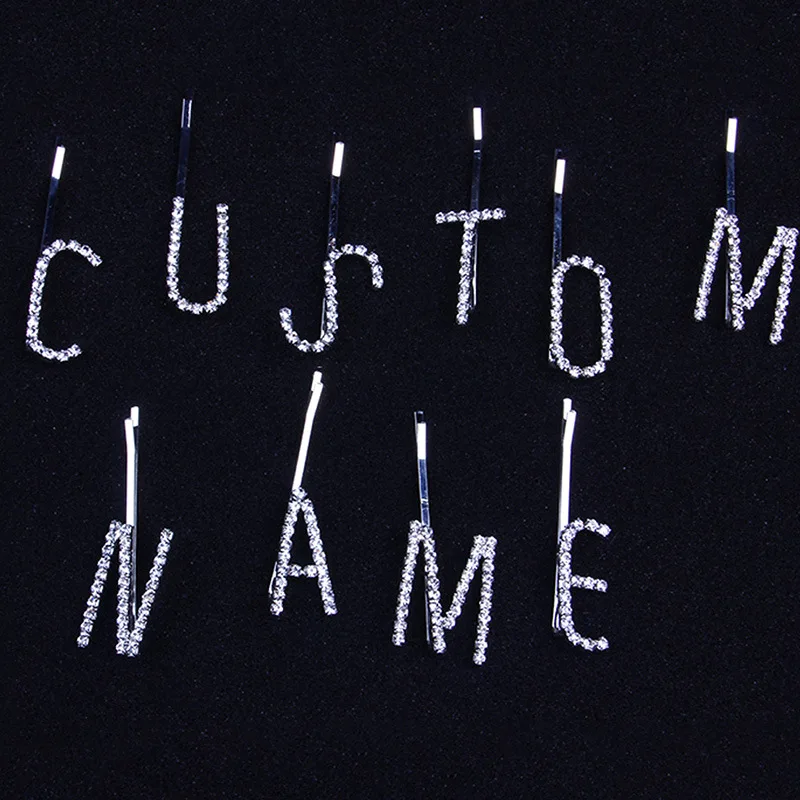 Fashion New Rhinestones Letter Bobby Pins Words Letter Crystal Hair Pins Metal word hair pins Barrettes Accessories Wholesale
Fashion New Rhinestones Letter Bobby Pins Words Letter Crystal Hair Pins Metal word hair pins Barrettes Accessories Wholesale