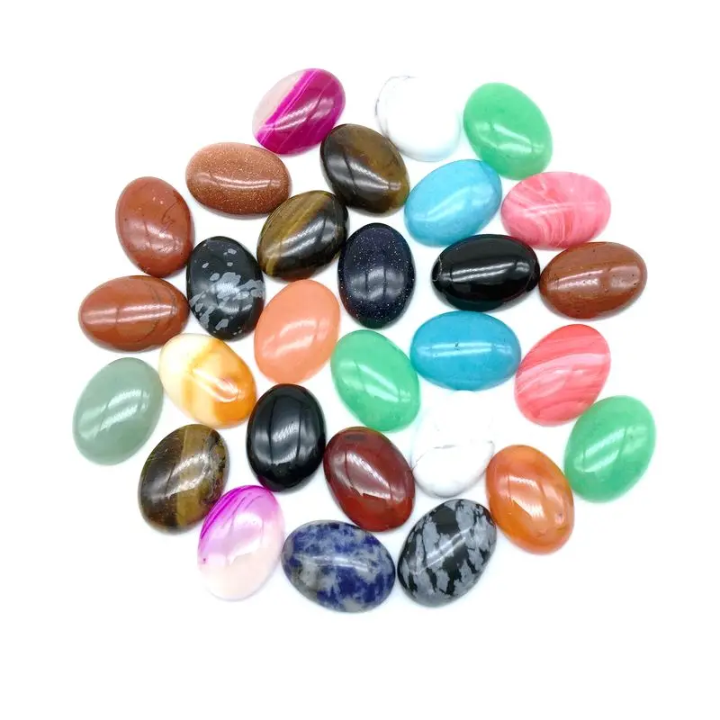 Wholesale Colorful Stone Cabochon Beads Oval 13x18 mm Loose DIY Earrings Necklaces etc Mixed Colors
Wholesale Colorful Stone Cabochon Beads Oval 13x18 mm Loose DIY Earrings Necklaces etc Mixed Colors