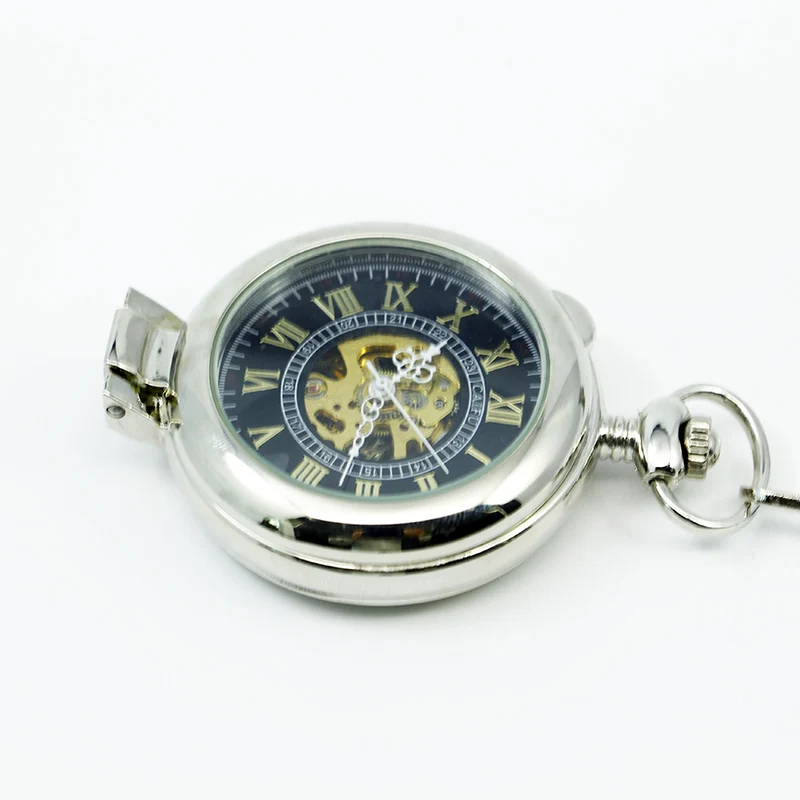 Silver Mechanical Pocket Watch for Men Gifts Fob Chains Skeleton Steampunk Hand-Winding Mechanical Watch PJX1248
Silver Mechanical Pocket Watch for Men Gifts Fob Chains Skeleton Steampunk Hand-Winding Mechanical Watch PJX1248