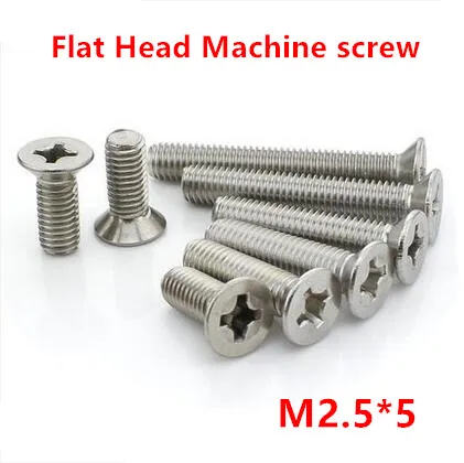 1000pcs M2.5*5 Phillips Flat Head Screw / Cross Reccessed Countersunk Head Machine Screws Stainless Steel
1000pcs M2.5*5 Phillips Flat Head Screw / Cross Reccessed Countersunk Head Machine Screws Stainless Steel