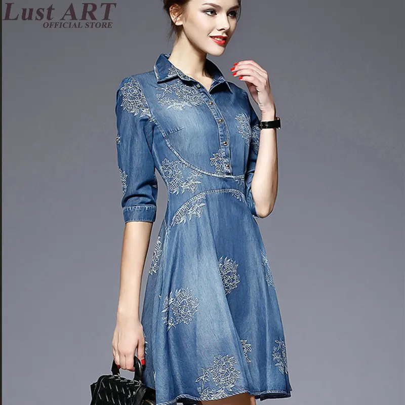 2018 denim dress spring fashion new woman dresses 2018 summer blue long denim dress ladies denim dress KK1167
2018 denim dress spring fashion new woman dresses 2018 summer blue long denim dress ladies denim dress KK1167