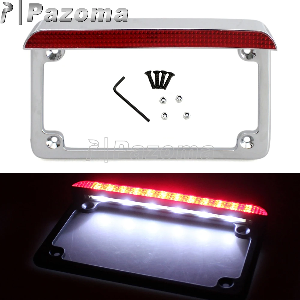 Motorbike 4"x7" 12V LED Tail Brake Light License Number Plate Frame Bracket for Harley Honda Suzuki Yamaha Kawasaki
Motorbike 4"x7" 12V LED Tail Brake Light License Number Plate Frame Bracket for Harley Honda Suzuki Yamaha Kawasaki