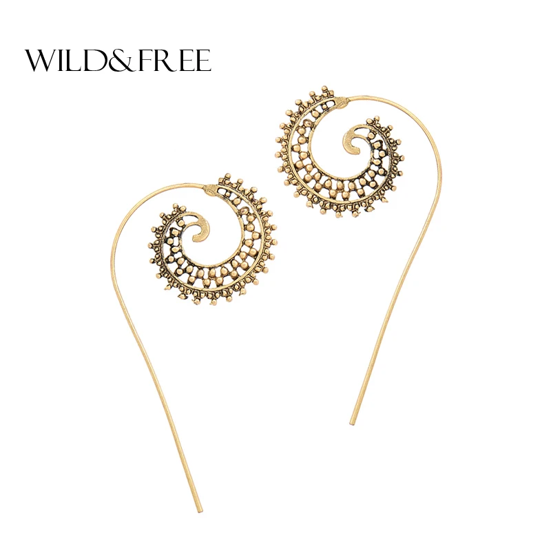 Wild&Free Trendy Alloy Round Spiral Drop Earrings Punk Exaggerated Hollow Whirlpool Gear Drop Earrings for Women Wholesale
Wild&Free Trendy Alloy Round Spiral Drop Earrings Punk Exaggerated Hollow Whirlpool Gear Drop Earrings for Women Wholesale