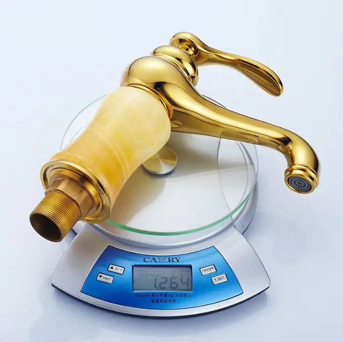 New jade and brass faucet golden finished bathroom basin faucet,Luxury sink tap basin mixer High Quality water tap
New jade and brass faucet golden finished bathroom basin faucet,Luxury sink tap basin mixer High Quality water tap