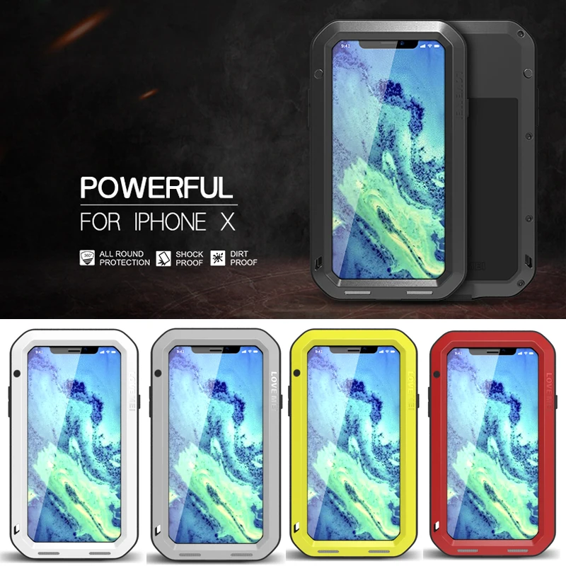 Aluminum Metal Cover For iphone XS Waterproof Full Body Heavy Duty Armor Case For iphone X Shockproof Metal Case for iphoneXS
Aluminum Metal Cover For iphone XS Waterproof Full Body Heavy Duty Armor Case For iphone X Shockproof Metal Case for iphoneXS