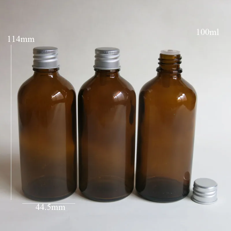 100Pcs/Lot 100ml Amber Glass Bottle With Acid & Alkali Screw Cap, 100 ml glass aromatherapy bottle For Light Sensitive
100Pcs/Lot 100ml Amber Glass Bottle With Acid & Alkali Screw Cap, 100 ml glass aromatherapy bottle For Light Sensitive