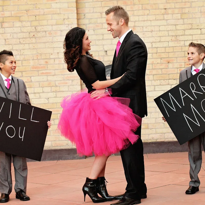 Fashion Hot Pink Tulle Skirt Custom Made Retro Full Sewn Midi Tutu Skirt in Fuchsia Stylish Bridal Bridesmaid Party Skirts
Fashion Hot Pink Tulle Skirt Custom Made Retro Full Sewn Midi Tutu Skirt in Fuchsia Stylish Bridal Bridesmaid Party Skirts