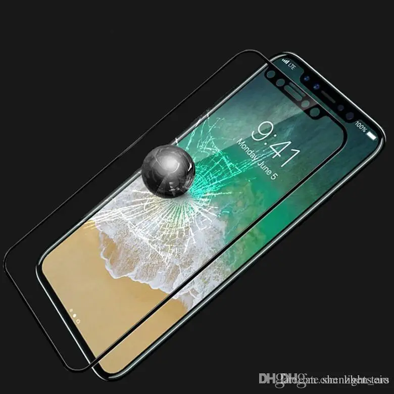 Высококачественная защитная пленка из закаленного стекла 5D для iphone X 8 6 6s 7|film