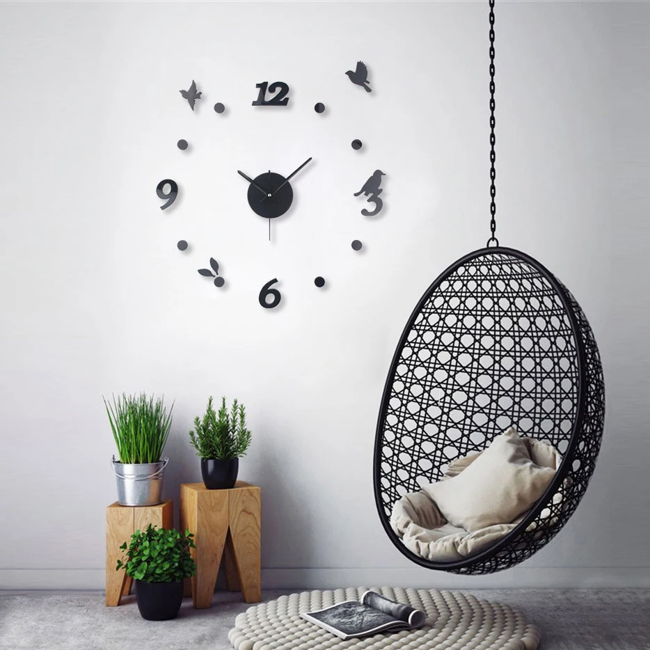 27'' DIY 3D Acrylic Cute Birds Wall Clocks Stickers 2019 New Arrivals Quartz Clock Needles Modern Home Decor Relogio De Parede
27'' DIY 3D Acrylic Cute Birds Wall Clocks Stickers 2019 New Arrivals Quartz Clock Needles Modern Home Decor Relogio De Parede
