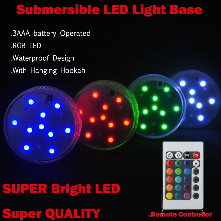 Super Bright!!(4 PCS/lot) Multi-color Flash Submersible LED Light Base Battery Operated Electronic Candle With Remote Controll
Super Bright!!(4 PCS/lot) Multi-color Flash Submersible LED Light Base Battery Operated Electronic Candle With Remote Controll