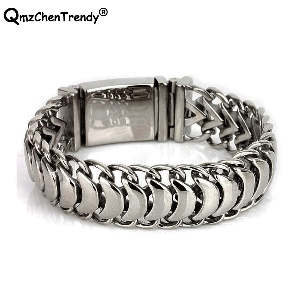1.9cm Wide 316L Stainless Steel Pulseras Hip Hop Mens Jewelry Keel Chain Men Bracelets Bangle Men Fashion Punk Link Brace lace
1.9cm Wide 316L Stainless Steel Pulseras Hip Hop Mens Jewelry Keel Chain Men Bracelets Bangle Men Fashion Punk Link Brace lace