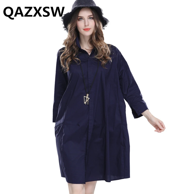 2019 New Spring Dress Autumn Seven-quarter Sleeve Fashion Trendy Casual Temperament Large Size Loose Solid Women's Dresses ZW029
2019 New Spring Dress Autumn Seven-quarter Sleeve Fashion Trendy Casual Temperament Large Size Loose Solid Women's Dresses ZW029