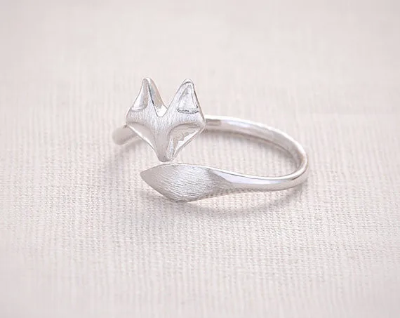 Модное кольцо с лисьей головой Женское и хвостом|fox ring|fashion rings for womenrings women |
