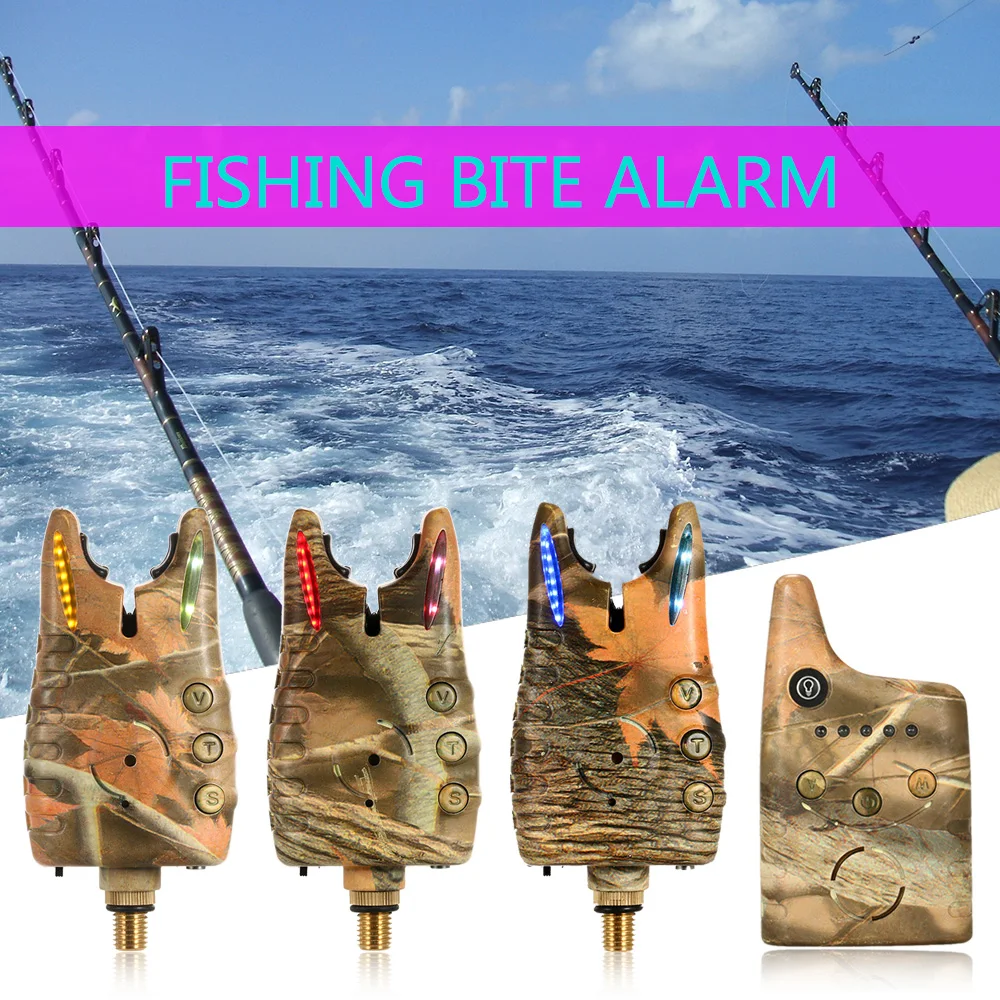 Беспроводной сигнализатор поклевки для рыбалки улучшенный комплект 3 сигнала + 1