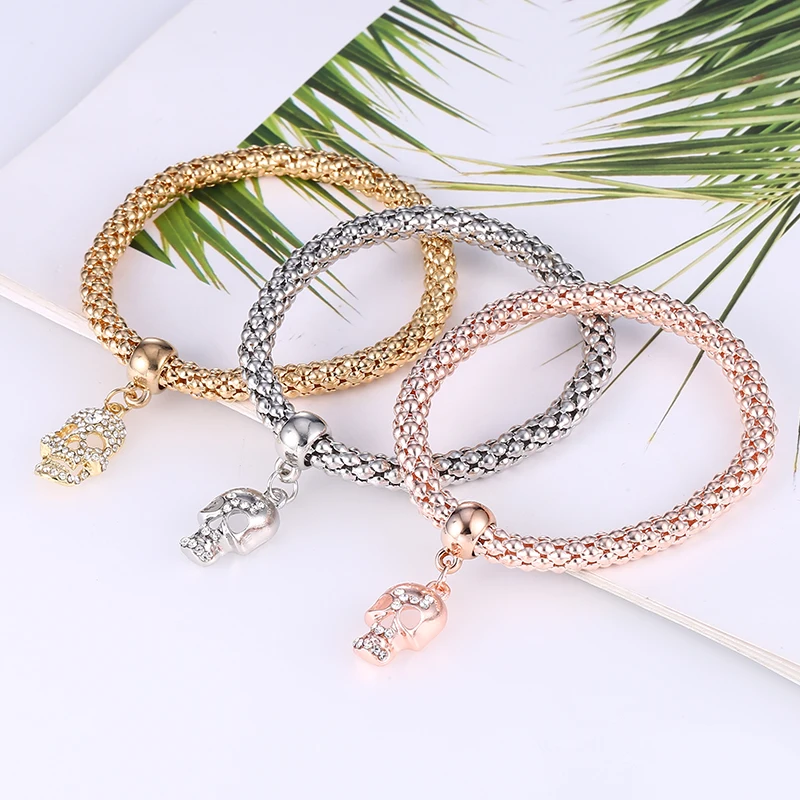 L&H 3PCS/Set Hot Selling Bracelets Set Skull with Rhinestone Bracelets For Women Personality Punk Style Bracelets Bangles 2019
L&H 3PCS/Set Hot Selling Bracelets Set Skull with Rhinestone Bracelets For Women Personality Punk Style Bracelets Bangles 2019