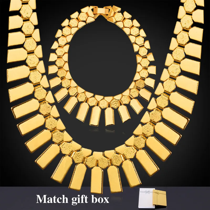 Hot Collier Choker Geometric Necklace Bracelet Set For Women With Box Gold Color Hip Hop Statement Indian Jewelry Set NH351
Hot Collier Choker Geometric Necklace Bracelet Set For Women With Box Gold Color Hip Hop Statement Indian Jewelry Set NH351