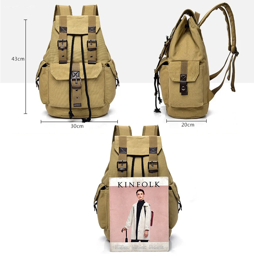 2021 New Men Canvas Backpack Large Capacity Travel bag Casual Student backpacks HB01
2021 New Men Canvas Backpack Large Capacity Travel bag Casual Student backpacks HB01