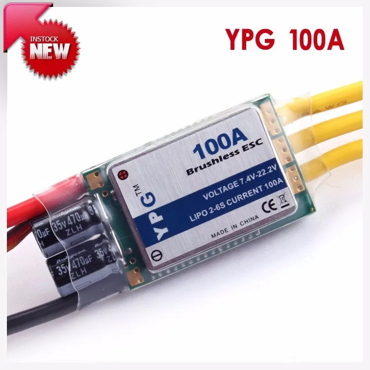 YPG 100A ESC (2 ~ 6 S) бесщеточный контроллер скорости SBEC для вертолета и самолета|100a
