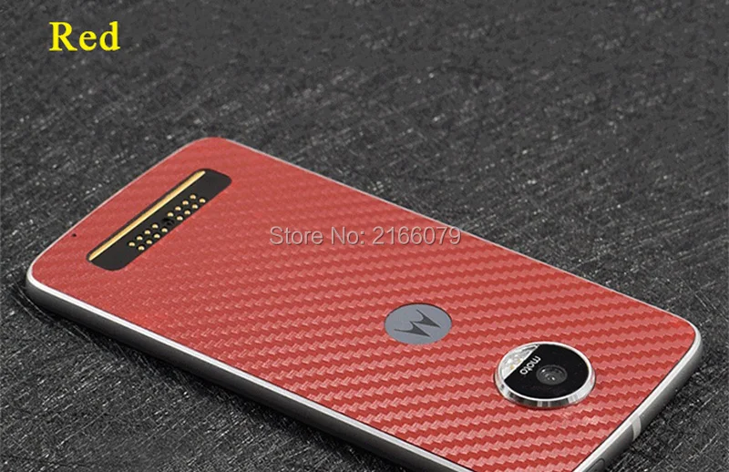 Для Motorola Moto Z/Moto Z Play Droid Новая полная задняя наклейка 3D углеродное волокно