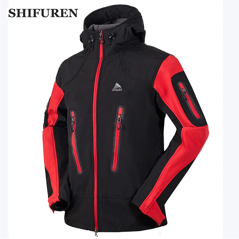 SHIFUREN Men's Hooded Outdoor Hiking Windbreaker Waterproof Jacket Winter Fleece Thermal Mountain Softshell Jacket and Coat
SHIFUREN Men's Hooded Outdoor Hiking Windbreaker Waterproof Jacket Winter Fleece Thermal Mountain Softshell Jacket and Coat