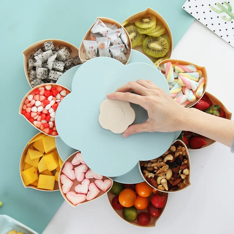 Double-deck Rotary Storage Box Flower Design Wedding Snack Candy Box Jewelry Organizer Cosmetic Dry Fruit Storage Bin
Double-deck Rotary Storage Box Flower Design Wedding Snack Candy Box Jewelry Organizer Cosmetic Dry Fruit Storage Bin