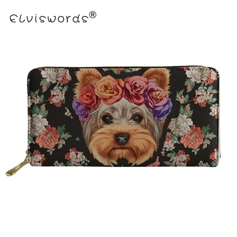 ELVISWORDS Women PU Leather Long Purse Puppy Yorkie Dog Print Wallets Coin Pocket for Females Card Holders Money Bag Dogs Clutch
ELVISWORDS Women PU Leather Long Purse Puppy Yorkie Dog Print Wallets Coin Pocket for Females Card Holders Money Bag Dogs Clutch