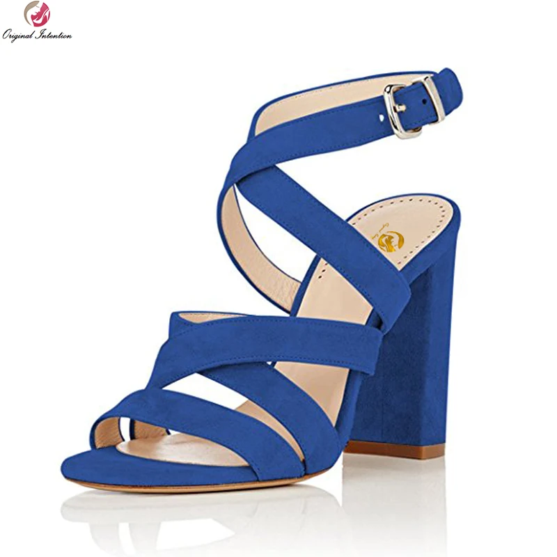 Original Intention Stylish Women Sandals Open Toe Square Heels Sandals Black Blue Beige Purple Red Shoes Woman Plus Size 4-15
Original Intention Stylish Women Sandals Open Toe Square Heels Sandals Black Blue Beige Purple Red Shoes Woman Plus Size 4-15