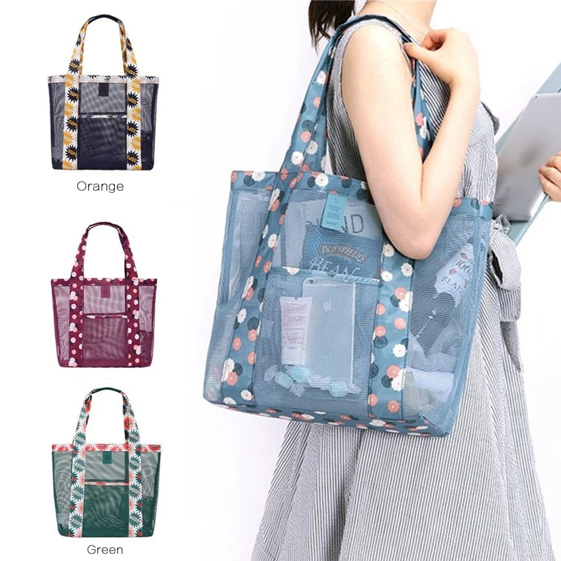 Fashion Folding Women Large Capacity Handbag Tote Lady Casual Flower Printing Mesh Shoulder Bag Beach Bolsa Feminina Travel Bag
Fashion Folding Women Large Capacity Handbag Tote Lady Casual Flower Printing Mesh Shoulder Bag Beach Bolsa Feminina Travel Bag