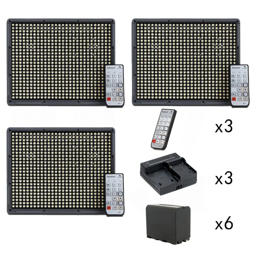 Aputure 2x HR672C + HR672S CRI 95+ LED Video Light Kit, include 6pcs NP-F970 battery + 3pcs Dual charger
Aputure 2x HR672C + HR672S CRI 95+ LED Video Light Kit, include 6pcs NP-F970 battery + 3pcs Dual charger