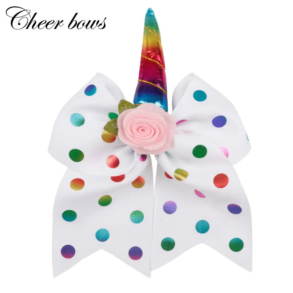 Hair Accessories Unicorn Hair Bows for Girls Rainbow Fish Scale Print Cheer Bows with Floral Horn Party Girls Hair Clips
Hair Accessories Unicorn Hair Bows for Girls Rainbow Fish Scale Print Cheer Bows with Floral Horn Party Girls Hair Clips